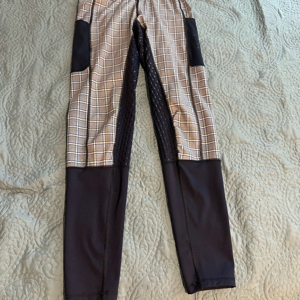 Equiesse Atelier Riding Tights medium navy plaid